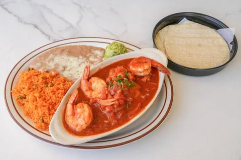 Shrimp diablo Stock Photos