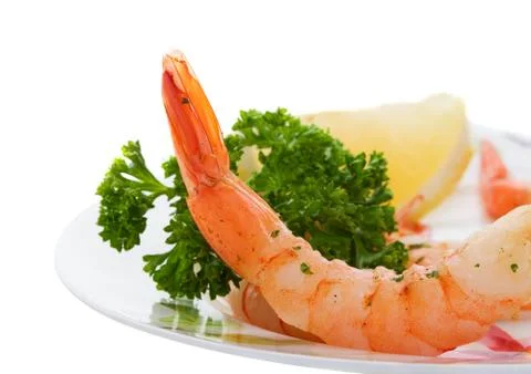 Shrimp dinner Stock Photos