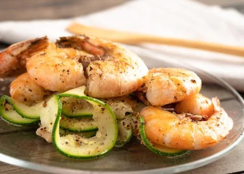Shrimp dinner Stock Photos