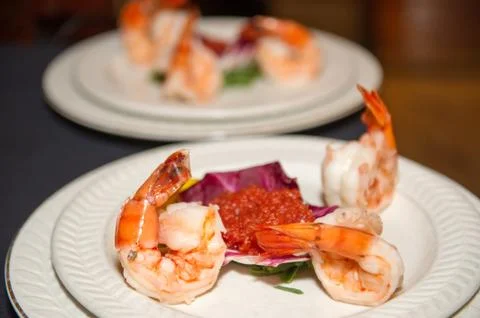 Shrimp Dinner Plate Stock Photos