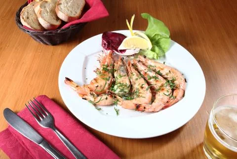 Shrimp dish Foto stock