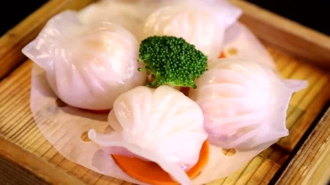 Shrimp Dumpling Rotation Stock Footage 236500149