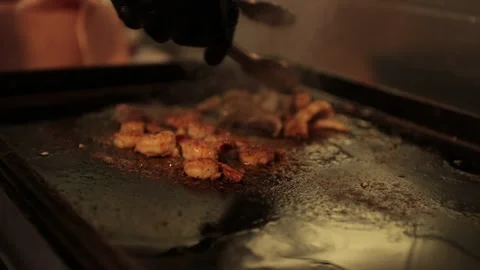 Shrimp on grill Stock Footage 169046484