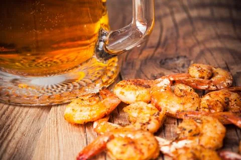 Shrimp grilled Stock Photos
