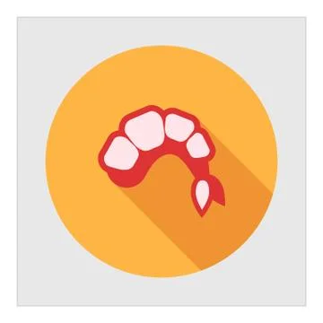 Shrimp icon 스톡 일러스트