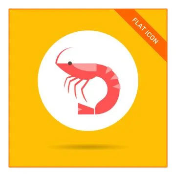 Shrimp icon 스톡 일러스트