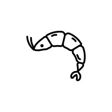 Shrimp Icon Set Seafood Illustrations for Culinary and Nutritional Projects Stock Illustration