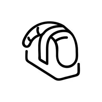 Shrimp icon vector. Isolated contour symbol illustration Stock Illustration