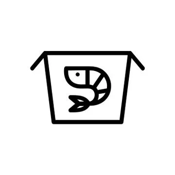 Shrimp icon vector. Isolated contour symbol illustration 스톡 일러스트