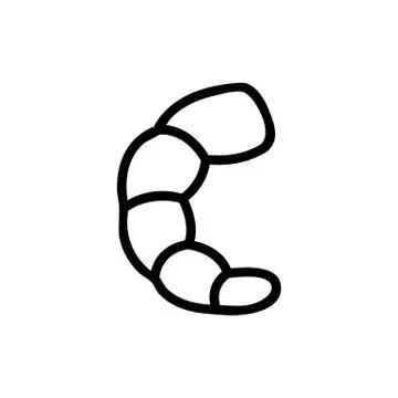 Shrimp icon vector. Isolated contour symbol illustration 스톡 일러스트