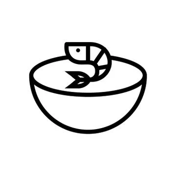 Shrimp icon vector. Isolated contour symbol illustration 库存插图