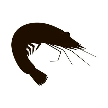 Shrimp icon on white background. Vector illustration in trendy flat style. EPS Stock Illustration