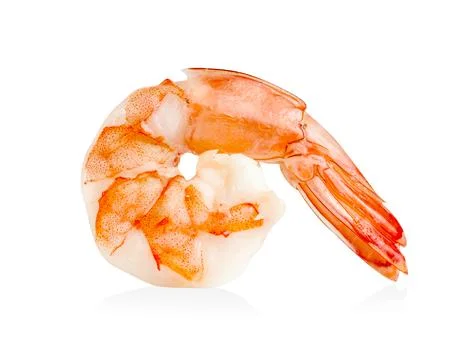 Shrimp isolated on white background ,include clipping path Stock Photos