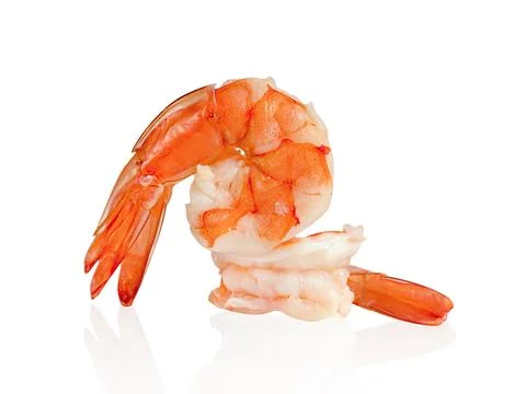 Shrimp isolated on white background ,include clipping path Stock Photos