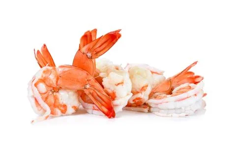 Shrimp isolated on the white background Stock Photos
