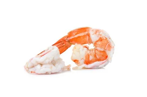 Shrimp isolated on the white background Stock Photos