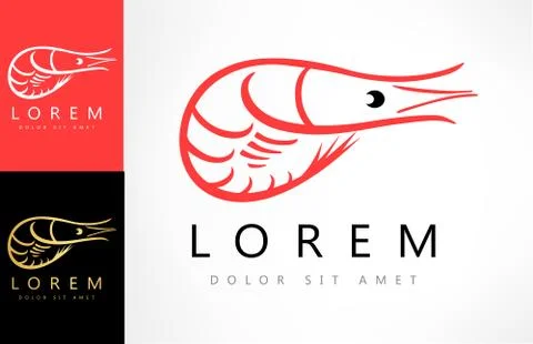 Shrimp logo Stock Illustration