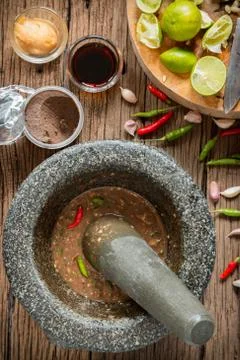 Shrimp paste chilli sauce Stock Photos