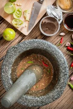 Shrimp paste chilli sauce Stock Photos