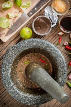 Shrimp paste chilli sauce Stock Photos