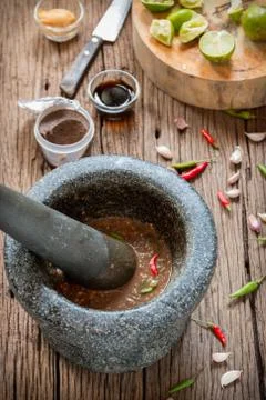 Shrimp paste chilli sauce Stock Photos