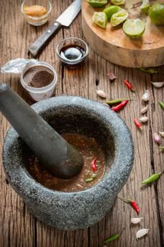 Shrimp paste chilli sauce Stock Photos