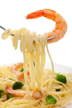 Shrimp with paster Foto stock
