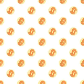 Shrimp pattern cartoon seamless background creating food illustration Stock Illustration