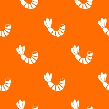 Shrimp pattern seamless Illustrazione stock