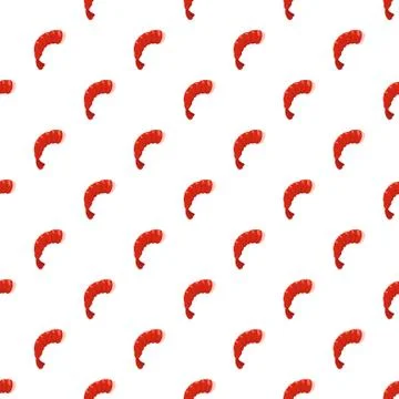 Shrimp pattern seamless Illustrazione stock
