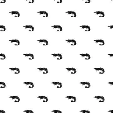 Shrimp pattern seamless vector イラスト素材