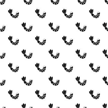 Shrimp pattern, simple style Illustrazione stock