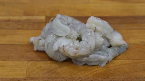 Shrimp prepare for cook on board Stock Footage 98992899