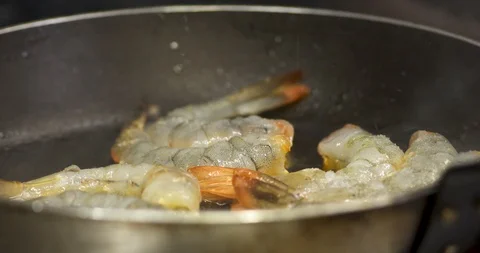 Shrimp prepared by a great chef Stock Footage 89395910