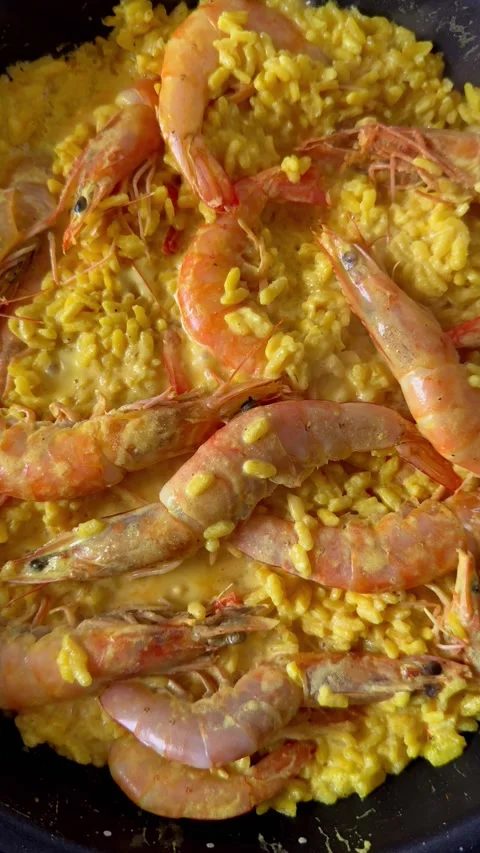 Shrimp rice Stock Footage 332234608