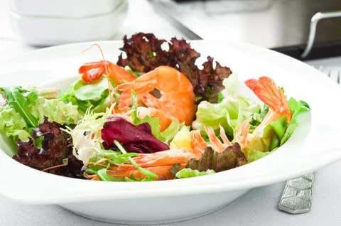 Shrimp Salad 스톡 사진