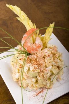 Shrimp salad Stock Photos