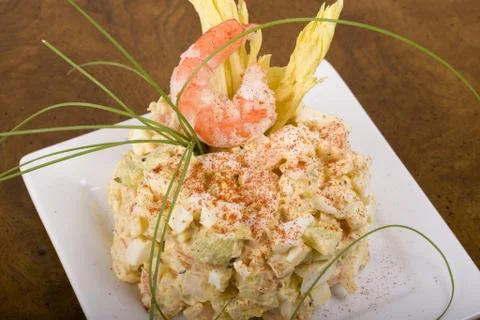 Shrimp salad Foto stock