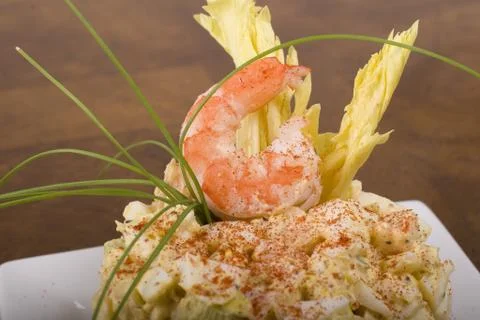 Shrimp salad Foto stock