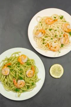 Shrimp Scampi Stock Photos