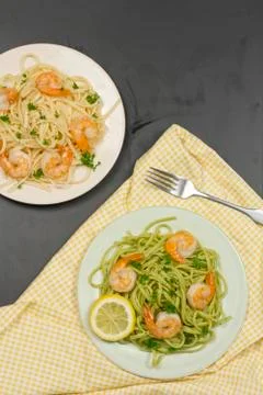 Shrimp Scampi Foto stock