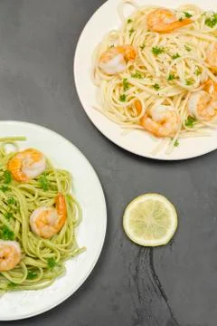 Shrimp Scampi Stock Photos