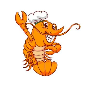 Shrimp smile Stock Illustration