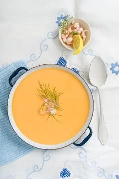 Shrimp soup Stock Photos