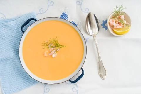 Shrimp soup Foto stock