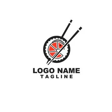 Shrimp sushime logo design vector Illustrazione stock