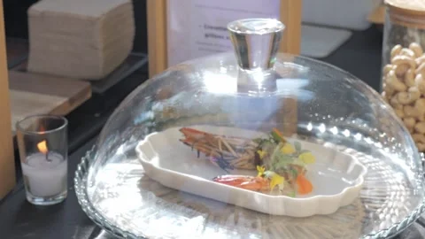 A shrimp under a kitchen bell Video stock 279154907