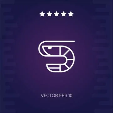 Shrimp vector icon Stock Illustration