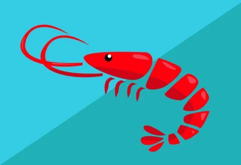 Shrimp vector illustration Stock Illustration
