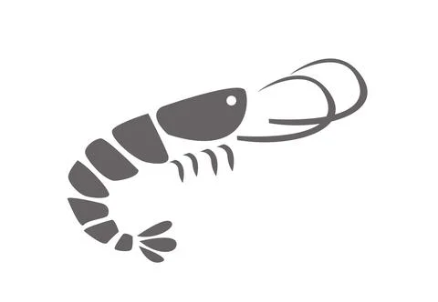 Shrimp vector illustration on white Stock Illustration